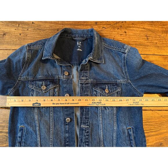 Gap Kids Girl’s XXL Blue Jean Jacket Tomboy Button Down Denim Long Sleeve Unisex - Picture 8 of 11